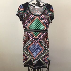 Calvin Klein printed shift dress sz 6P